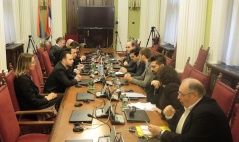 5. decembar 2014. Potpredsednik Narodne skupštine prof. dr Vladimir Marinković u razgovoru sa predsednikom Koalicije radikalne levice Grčke Aleksisom Ciprisom